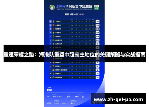 重返荣耀之路:海港队重塑中超霸主地位的关键策略与实战指南 重返荣耀之路:海港队重塑中超霸主地位的关键策略与实战指南